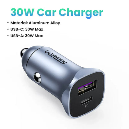 UGREEN Car Charger Type C Fast USB Charger
