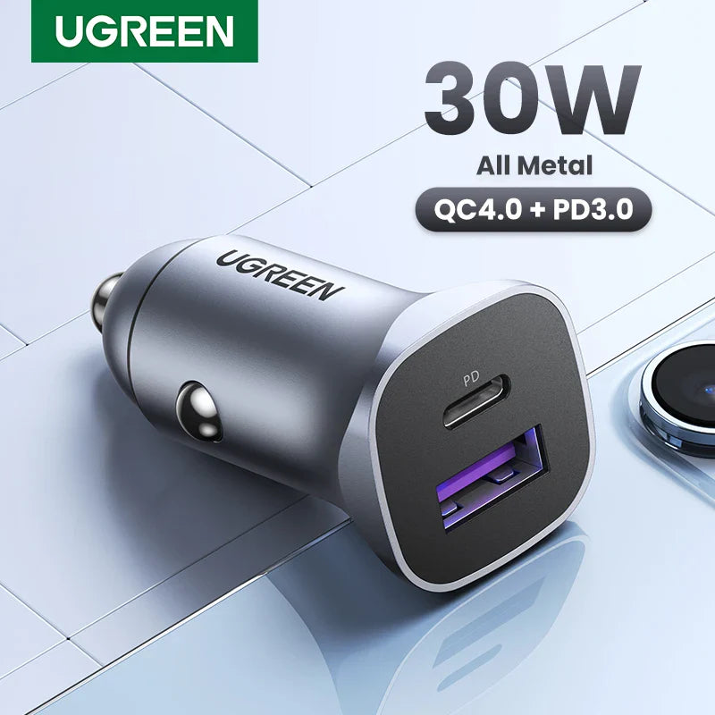 UGREEN Car Charger Type C Fast USB Charger